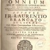 Epitome canonum omnium, qui in conciliis generalibus, ac provincialibus, in Decreto Gratiani, in Decretalibus, in epistolis, & constitutionibus Romanorum Pontificum, usque ad Alexandri VII. annum IV. continentur