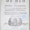 Praelectiones theologicae, de deo et divinis attributis