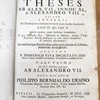 Damnatae theses ab Alex. VII., Innoc. XI., & Alexandro VIII. necnon Jansenii ad theologicam trutinam revocatae juxta pondus Sanctuarii