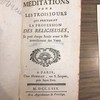 Meditations pour les trois jours qui precedent la profession des religieuses, et pour chaque année avant le renouvellement des voeux