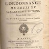 Commentaire de l'ordonnance de Louis XV sur les substitutions, du mois d'août 1747