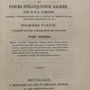 Bibliothèque choisie des pères de l’Église grecque et latine ou cours d’éloquence sacrée